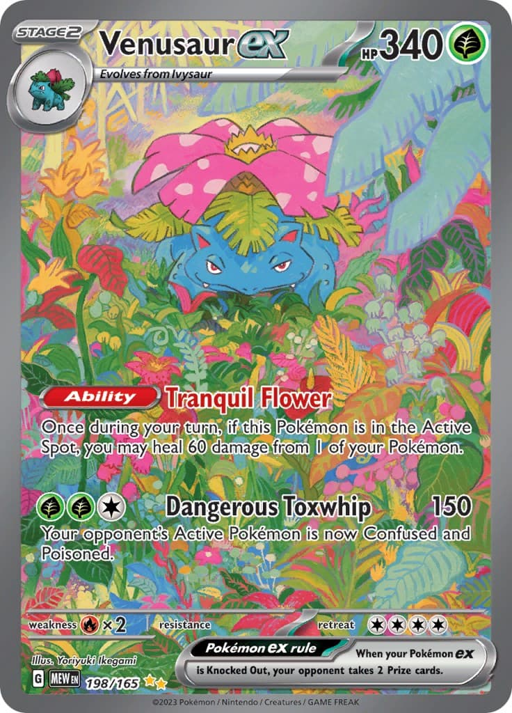 Venusaur ex card artwork