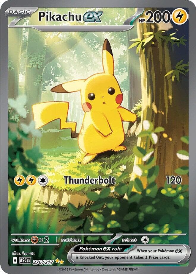 Pikachu ex card artwork